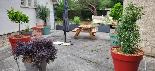 Aménagement d'un espace détente sur une terrasse ancienne dans le 82, Montauban, Arlequin Espaces Verts