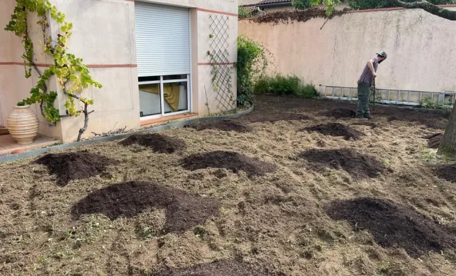 Création d'une pelouse en rouleau sur montauban dans le 82, Montauban, Arlequin Espaces Verts