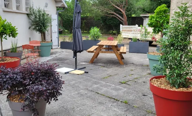 Aménagement d'un espace détente sur une terrasse ancienne dans le 82, Montauban, Arlequin Espaces Verts